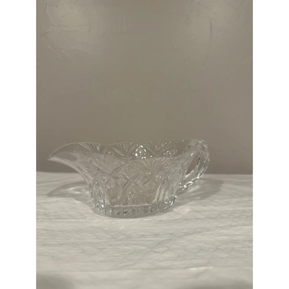 Waterford Crystal Gravy Boat Unisex OS Clear Excellent Cut Glass Serving Piece